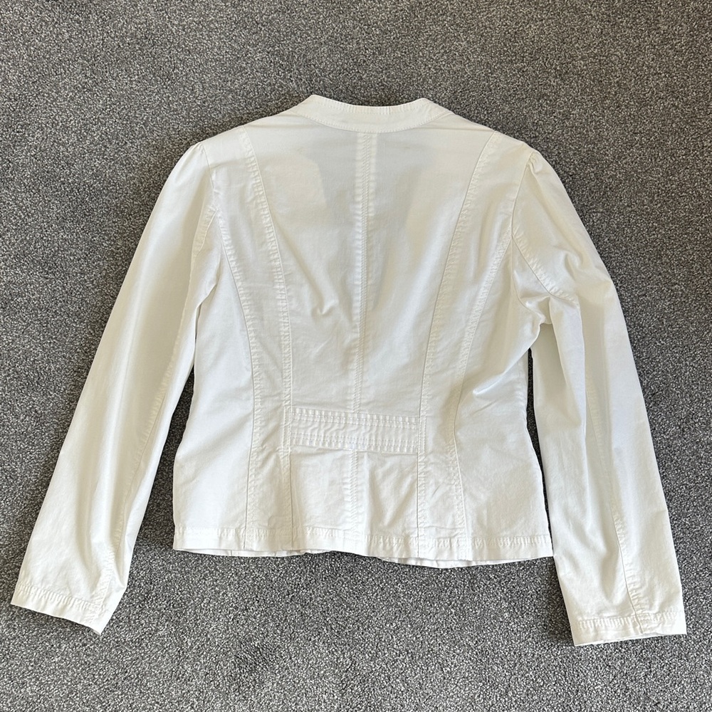 White House Black Market white Blazer with Silver Buttons - Picture 4 of 4